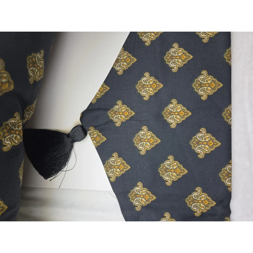 2 Vtg NEW Waverly Eagle Crest Black Ascot Valances Black 52 x 20